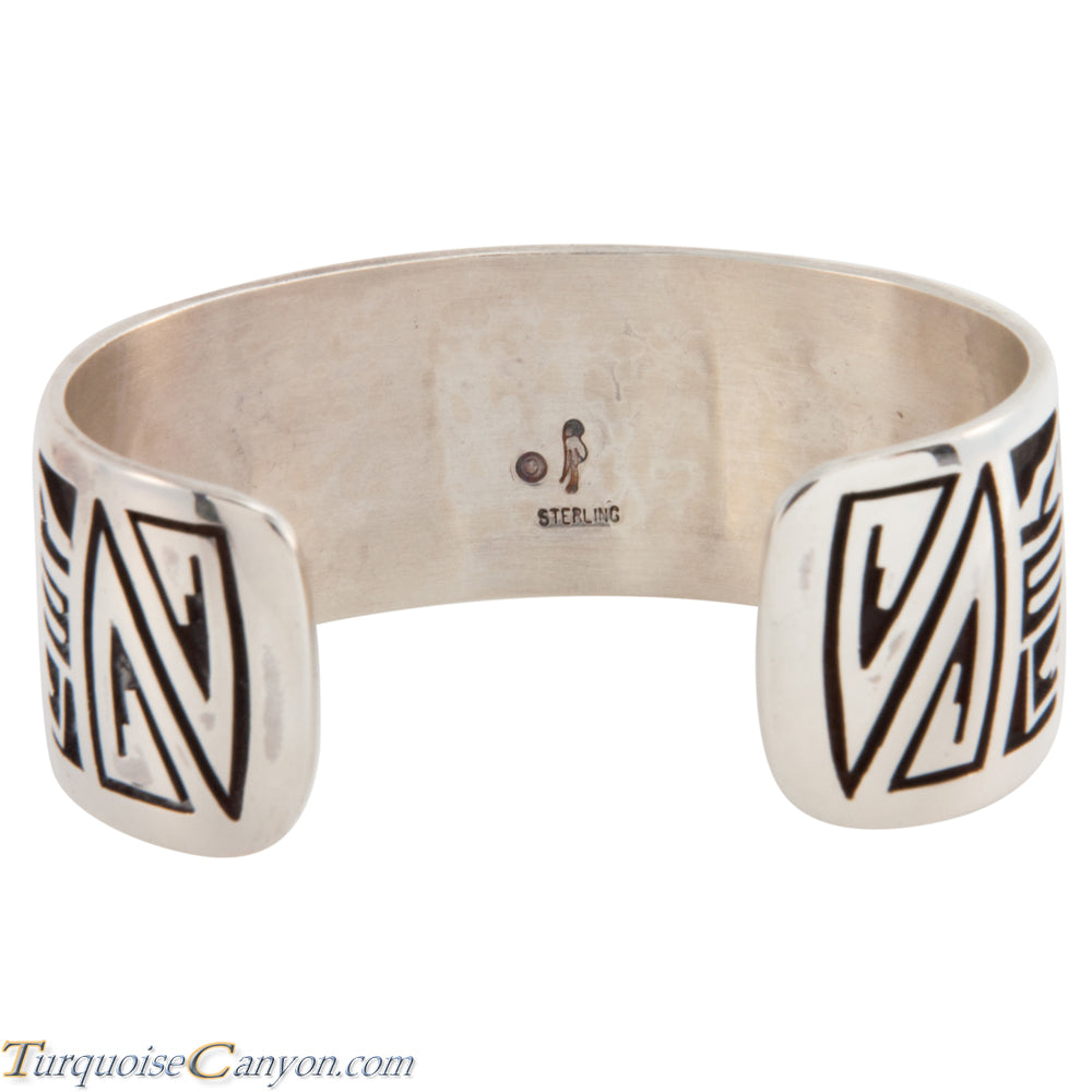 Native American Hopi Silver Overlay Cuff Bracelet