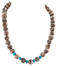 Load image into Gallery viewer, Navajo Native American Magnesite and Turquoise Necklace SKU225954