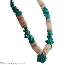 Load image into Gallery viewer, Santo Domingo Shell and Turquoise Heishi Necklace by Juanita Skeets SKU226694