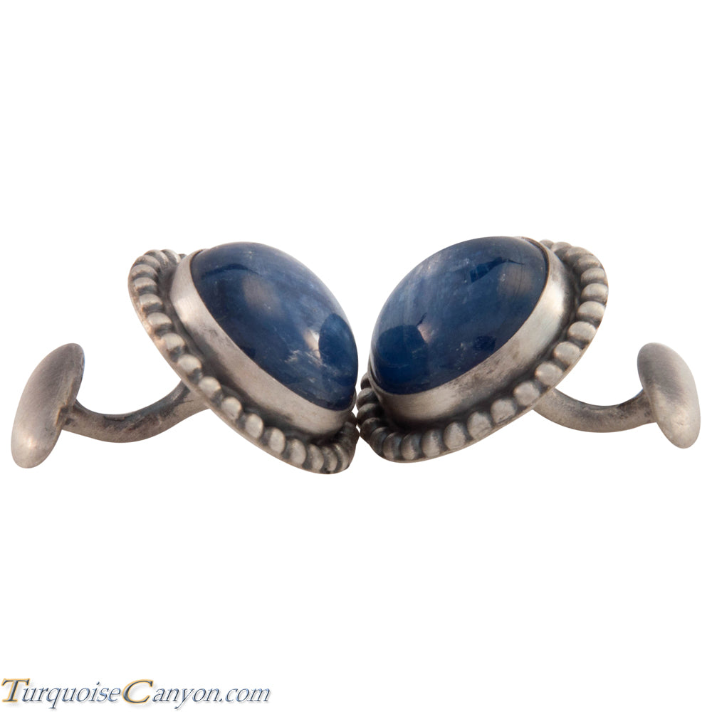 Navajo Native American Kyanite Cuff Links by Richard Jim
