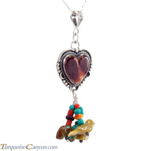 Load image into Gallery viewer, Navajo Native American Purple Shell and Charms Necklace Pendant SKU227723
