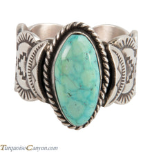 Load image into Gallery viewer, Navajo Native American Kingman Turquoise Ring Size 13 3/4 by Morgan SKU228018