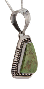 Navajo Native American Gaspeite Pendant Necklace by Eugene Belone SKU228641