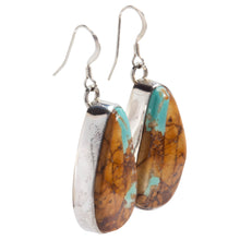 Load image into Gallery viewer, Navajo Native American Pilot Mountain Turquoise Earrings by Lee SKU228994