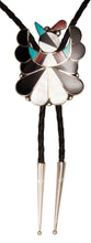 Load image into Gallery viewer, Zuni Native American Thunderbird Bolo Tie by Rose Tekela SKU229360