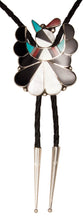 Load image into Gallery viewer, Zuni Native American Thunderbird Bolo Tie by Rose Tekela SKU229360