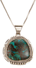 Load image into Gallery viewer, Navajo Native American Mine Sunnyside Turquoise Pendant Necklace SKU229396