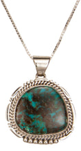Load image into Gallery viewer, Navajo Native American Mine Sunnyside Turquoise Pendant Necklace SKU229396