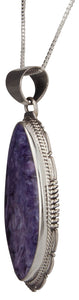 Navajo Native American Charoite Pendant Necklace by Bennie Ration SKU229471
