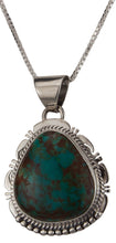 Load image into Gallery viewer, Navajo Native American Kings Manassa Turquoise Pendant Necklace SKU229509