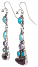 Load image into Gallery viewer, Navajo Native American Sleeping Beauty Turquoise and Shell Earrings SKU229922