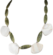 Load image into Gallery viewer, Santo Domingo Kewa Pueblo Turquoise and Shell Necklace by Crespin SKU230056