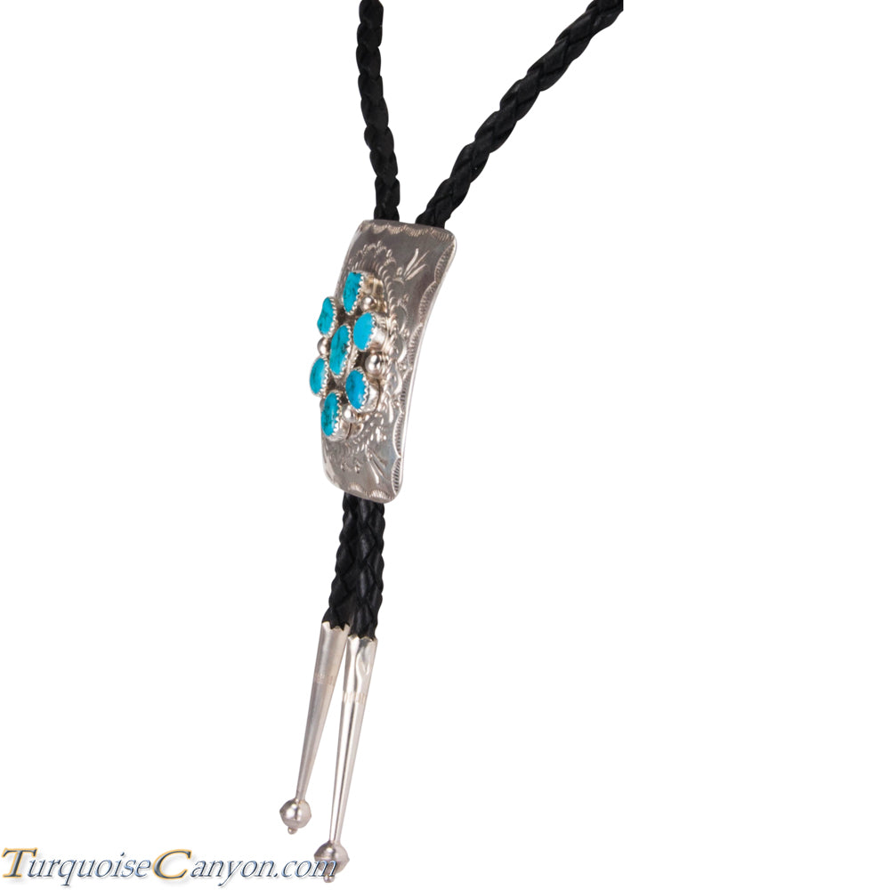 Navajo Native American Kingman Turquoise Bolo Tie SKU230070