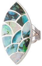 Load image into Gallery viewer, Zuni Native American Silver Opal Ring  Size 5 3/7 SKU230153