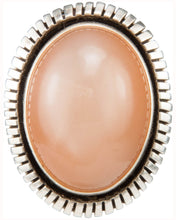 Load image into Gallery viewer, Navajo Native American Sunstone Ring Size 7 1/4 by Cooper Willie SKU230371