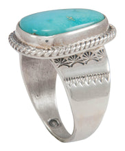 Load image into Gallery viewer, Navajo Native American Castle Dome Turquoise Ring Size 10 1/2 SKU230571