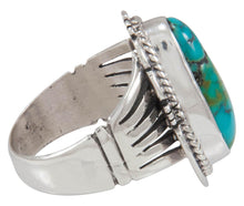 Load image into Gallery viewer, Navajo Native American Blue Moon Turquoise Ring Size 7 by Jake SKU230575