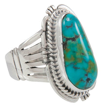 Load image into Gallery viewer, Navajo Native American Blue Moon Turquoise Ring Size 7 by Jake SKU230575