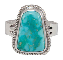 Load image into Gallery viewer, Navajo Native American Turquoise Mountain Turquoise Ring Size 6 1/2 SKU230583