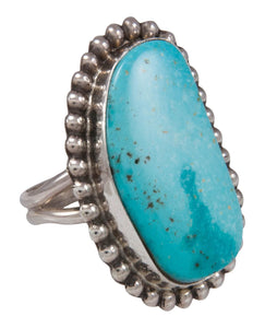 Navajo Native American Evans Mine Turquoise Ring Size 7 3/4 SKU230834