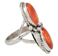 Load image into Gallery viewer, Navajo Native American Orange Shell Ring Size 6 3/4 by Largo SKU230895