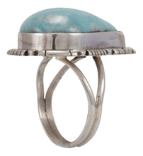 Load image into Gallery viewer, Navajo Native American Larimar Ring Size 8 1/2 by Scott Skeets SKU230902