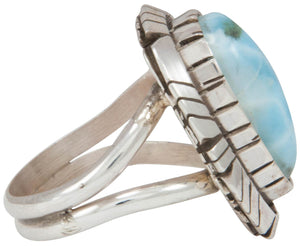 Navajo Native American Larimar Ring Size 9 1/4 by Alice Johnson SKU230905