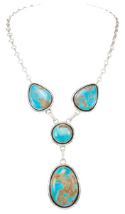 Navajo Native American Kingman Turquoise Necklace by Elouise Kee SKU230991
