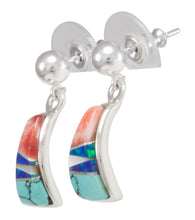 Load image into Gallery viewer, Navajo Native American Turquoise Inlay Earrings by Bernadine Joe SKU231147