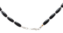 Load image into Gallery viewer, Navajo Native American Onyx, Crystal and Seed Bead Necklace by Begay SKU231166
