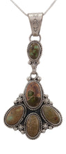 Load image into Gallery viewer, Navajo Native American Royston Turquoise Pendant Necklace by Martha Willeto SKU231659