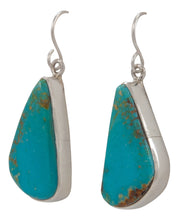 Load image into Gallery viewer, Navajo Native American Kingman Turquoise Earrings by Sam Harrold SKU231716
