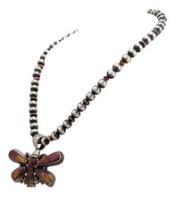 Load image into Gallery viewer, Navajo Native American Butterfly Shell and Navajo Pearl Necklace by Bernita Begay SKU231743