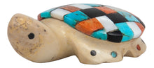 Load image into Gallery viewer, Zuni Native American Fishrock and Turquoise Turtle Fetish by Cheryl Beyuka SKU231764