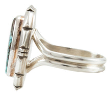 Load image into Gallery viewer, Navajo Native American Kingman Turquoise Ring Size 8 3/4 by Robert Concho SKU231935