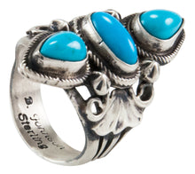 Load image into Gallery viewer, Navajo Native American Sleeping Beauty Turquoise Ring Size 6 by Bobby Johnson SKU231993