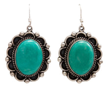 Load image into Gallery viewer, Navajo Native American Kingman Turquoise Earrings by Delbert Delgarito SKU232163