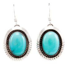 Load image into Gallery viewer, Navajo Native American Kingman Turquoise Earrings by Carol Wylie SKU232173