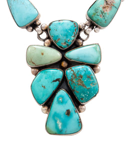 Navajo Native American Blue Moon Turquoise Necklace by Bea Tom SKU232568