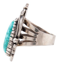 Load image into Gallery viewer, Navajo Native American Kingman Turquoise Ring Size 6 1/2 by Jay Delgarito SKU232646
