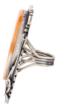 Load image into Gallery viewer, Navajo Native American Orange Shell Ring Size 5 3/4 by Juan SKU233022