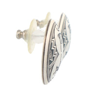 Load image into Gallery viewer, Southwestern Style Mule Deer Sterling Silver Post Earrings Non Native SKU224123