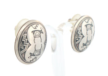 Load image into Gallery viewer, Southwestern Style Mule Deer Sterling Silver Post Earrings Non Native SKU224123