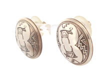 Load image into Gallery viewer, Southwestern Style Mule Deer Sterling Silver Post Earrings Non Native SKU224123
