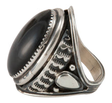 Load image into Gallery viewer, Mexican Handmade Onyx Ring Size 9 3/4 by Gabriel Jurado Non Native SKU230496