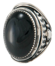 Load image into Gallery viewer, Mexican Handmade Onyx Ring Size 9 3/4 by Gabriel Jurado Non Native SKU230496