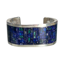 Load image into Gallery viewer, Zuni Native American Fluorite Inlay bracelet by Colin Coonsis SKU233085