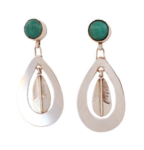 Load image into Gallery viewer, Navajo Native American Kingman Turquoise Earrings by Jerry Cowboy SKU233089