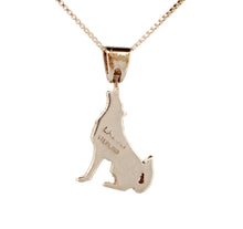 Load image into Gallery viewer, Navajo Native American Turquoise Inlay Coyote Pendant by Henry SKU233091