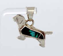 Load image into Gallery viewer, Zuni Inlay Spaniel Dog Pendant by Eugene Chee SKU233092